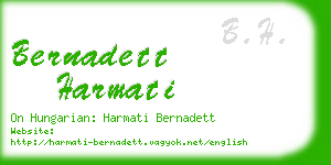 bernadett harmati business card